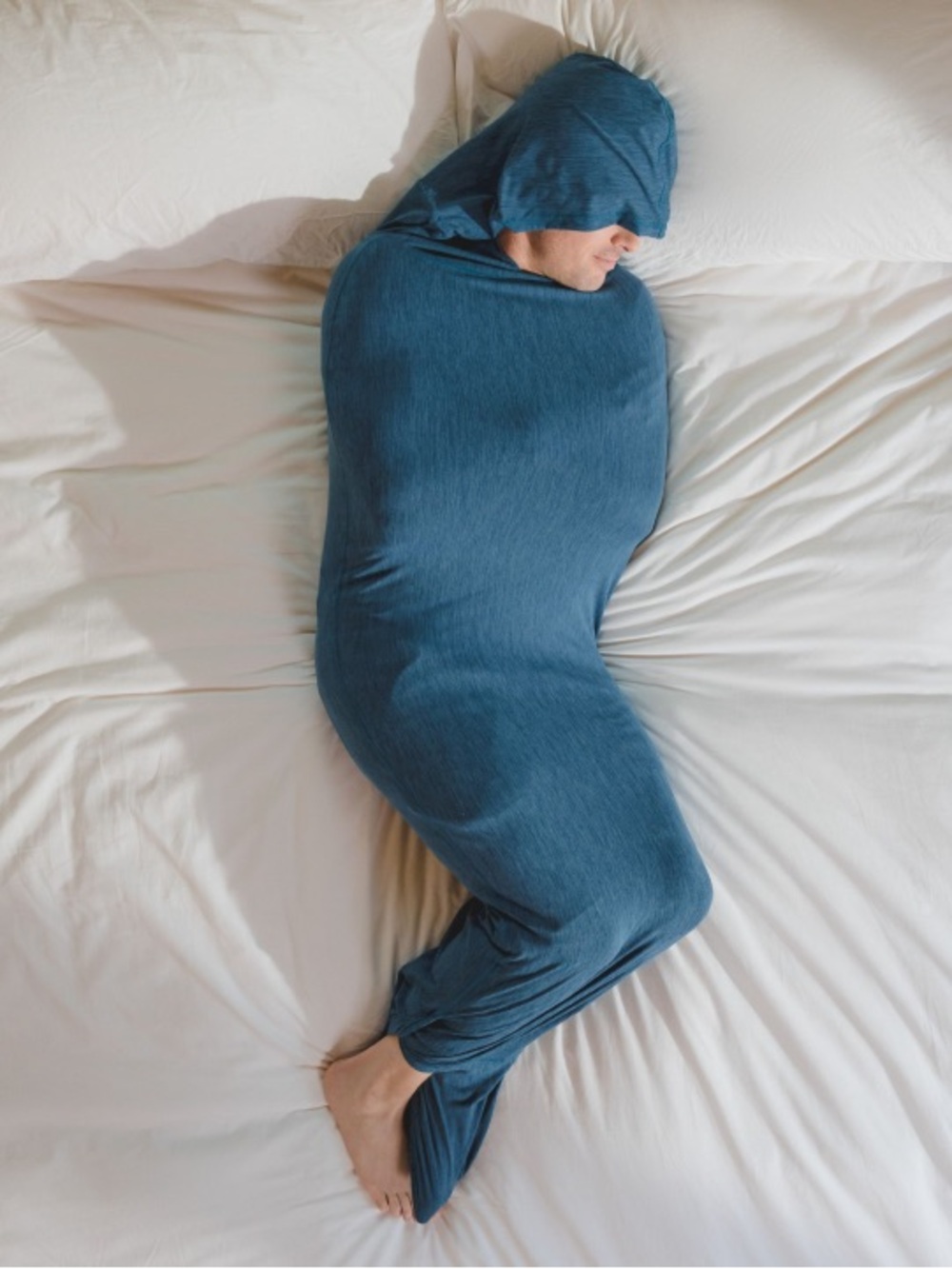 Hug Sleep Pod Adult Swaddle Blanket Compression Teal Heather Size Medium